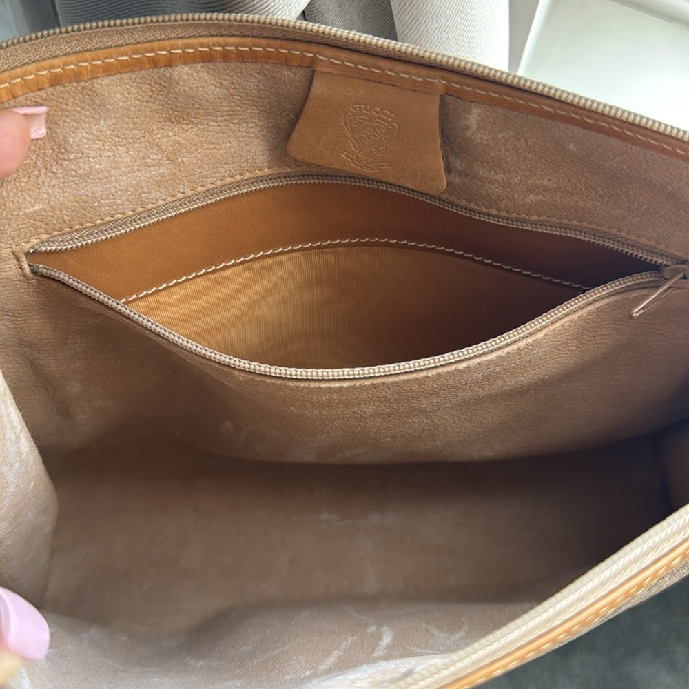๐ค AUTHENTIC GUCCI MICRO GG CANVAS LEATHER VINTAGE CLUTCH - Picture 9 of 12